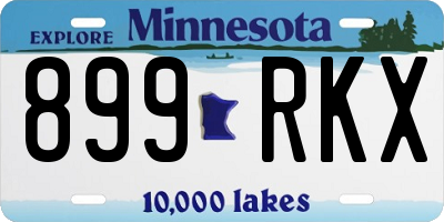MN license plate 899RKX