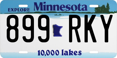 MN license plate 899RKY