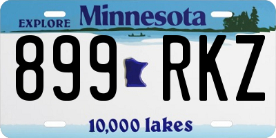MN license plate 899RKZ