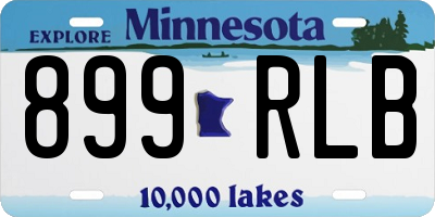 MN license plate 899RLB