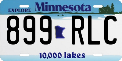 MN license plate 899RLC
