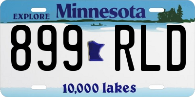 MN license plate 899RLD