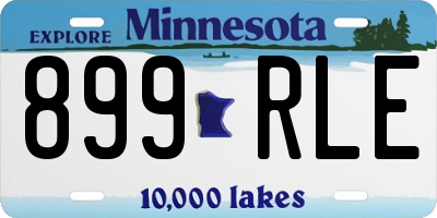 MN license plate 899RLE