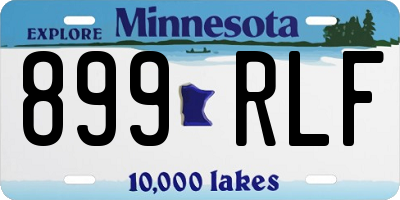 MN license plate 899RLF
