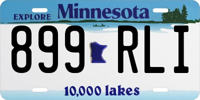 MN license plate 899RLI