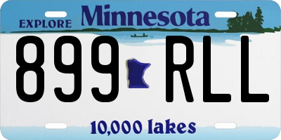 MN license plate 899RLL