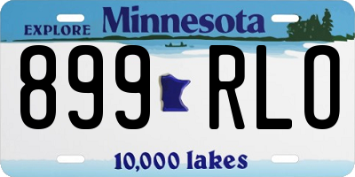 MN license plate 899RLO