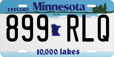 MN license plate 899RLQ
