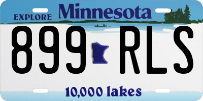 MN license plate 899RLS