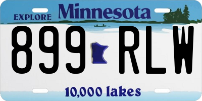MN license plate 899RLW