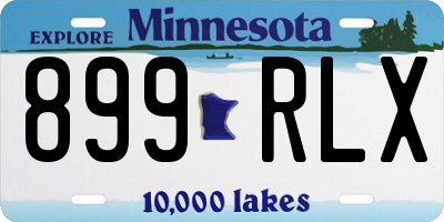 MN license plate 899RLX