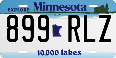 MN license plate 899RLZ