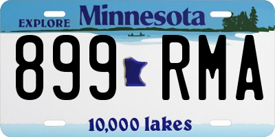 MN license plate 899RMA