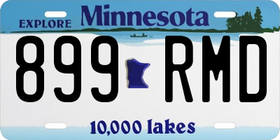 MN license plate 899RMD