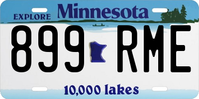 MN license plate 899RME