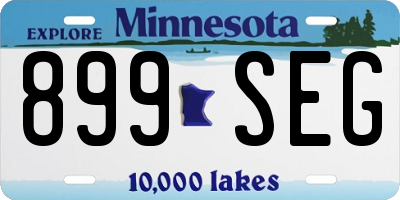 MN license plate 899SEG