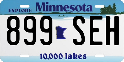 MN license plate 899SEH
