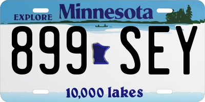 MN license plate 899SEY