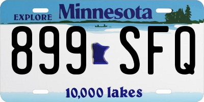 MN license plate 899SFQ