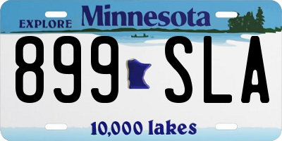 MN license plate 899SLA