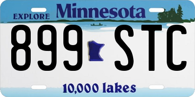 MN license plate 899STC