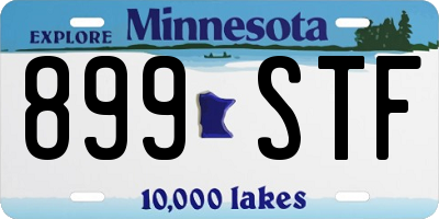 MN license plate 899STF