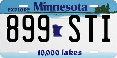 MN license plate 899STI