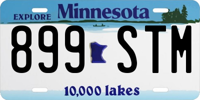 MN license plate 899STM