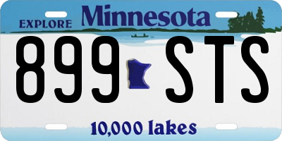 MN license plate 899STS