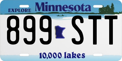 MN license plate 899STT