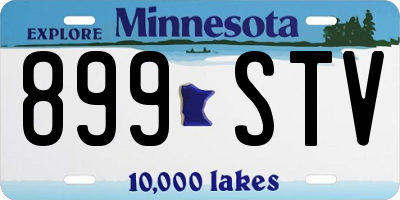MN license plate 899STV