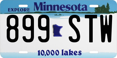 MN license plate 899STW