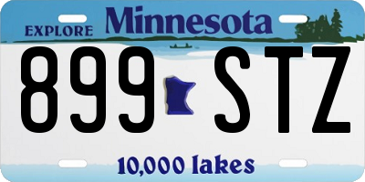 MN license plate 899STZ