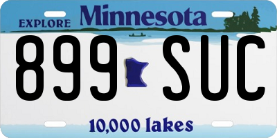 MN license plate 899SUC