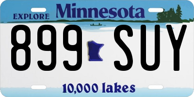 MN license plate 899SUY