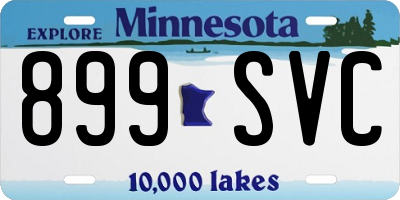 MN license plate 899SVC