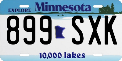 MN license plate 899SXK