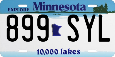 MN license plate 899SYL