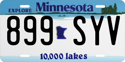 MN license plate 899SYV