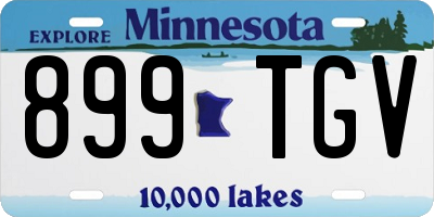 MN license plate 899TGV
