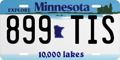 MN license plate 899TIS