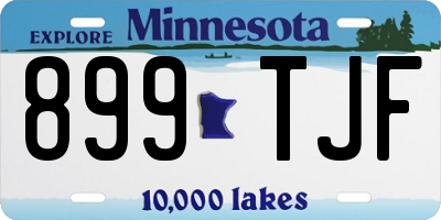 MN license plate 899TJF