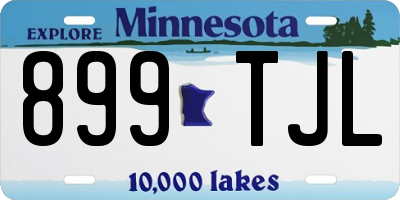 MN license plate 899TJL