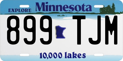 MN license plate 899TJM
