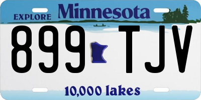 MN license plate 899TJV