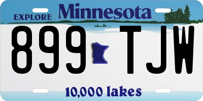 MN license plate 899TJW