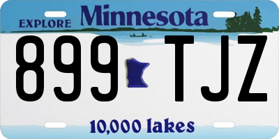 MN license plate 899TJZ