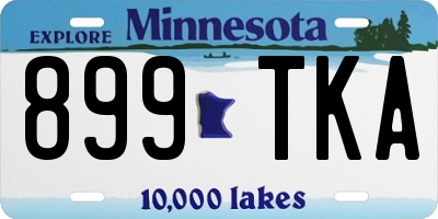 MN license plate 899TKA