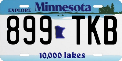 MN license plate 899TKB