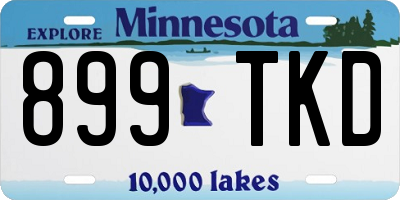 MN license plate 899TKD